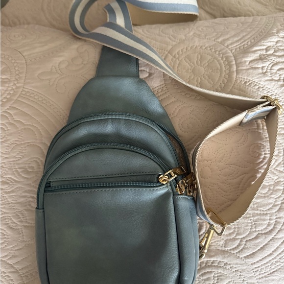 Bostanten Handbags - Elegant Teal Crossbody Bag